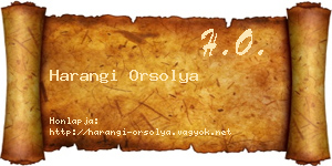 Harangi Orsolya névjegykártya