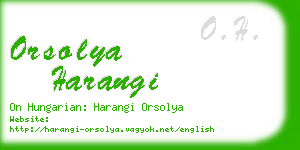 orsolya harangi business card
